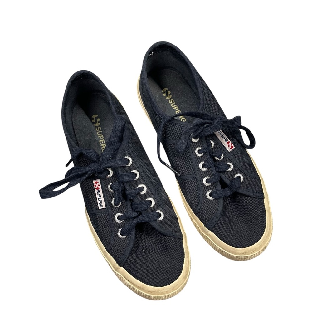 Superga Blue Tennis Shoes 7 Casual Comfy Hi Quality